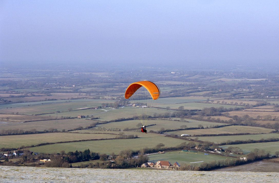 Paragliding off Devils Dyke
